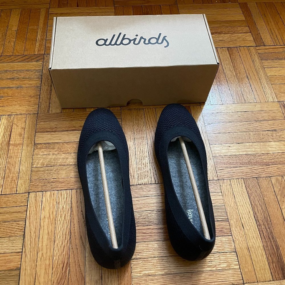 Allbirds Women's Tree Breezers Ballet Flats Slip-Ons - Navy Night Blue Size 8